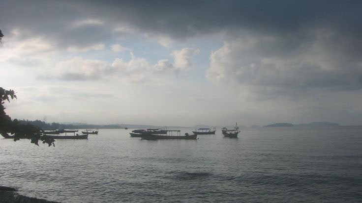 Beaches of Sihanoukville during the rainy season